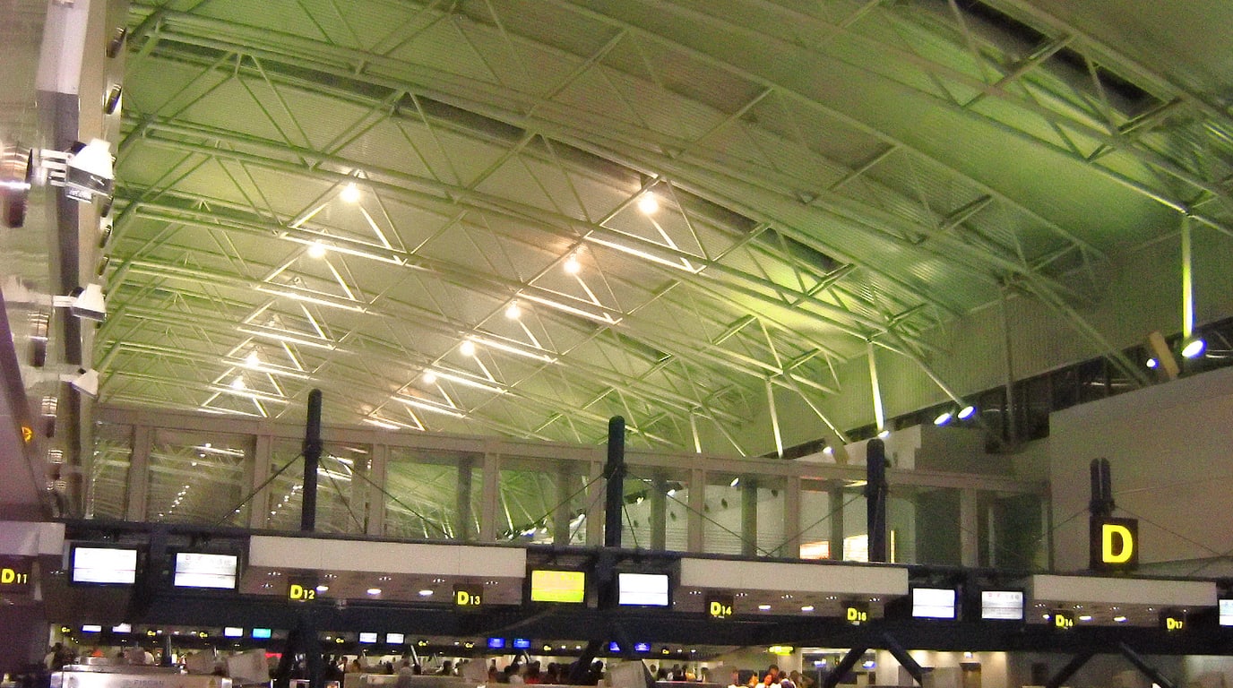 Airport departure hall in China for pre-flight planning