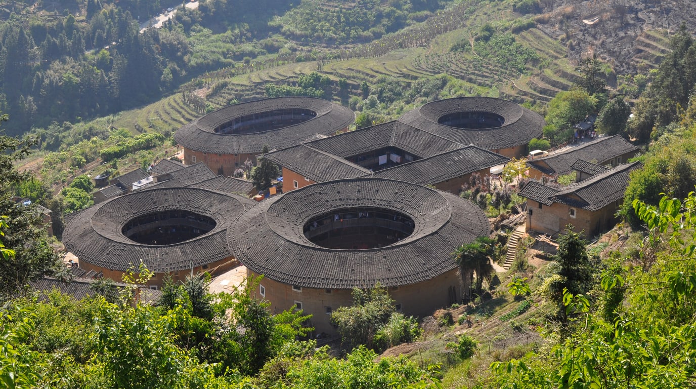Fujian tulou round houses