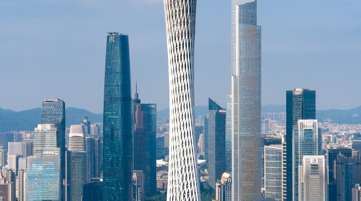 Canton Tower across the Pearl River in Guangzhou