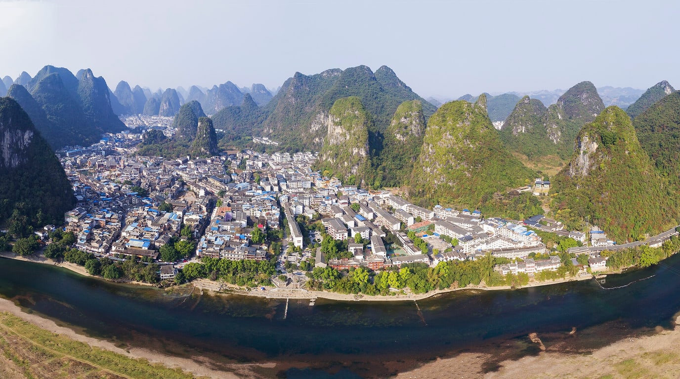 Li River and tower-karst landscape near Yangshuo