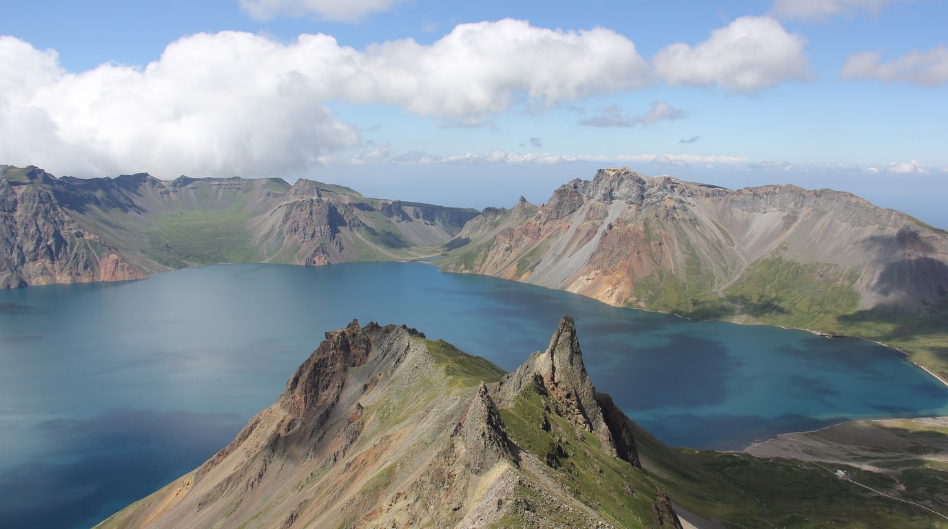 Changbai Mountain volcanic lake in Jilin